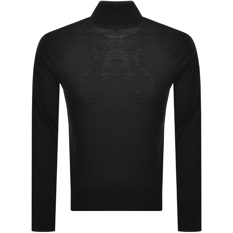 Click to view more detailed imagery on our partner's website Armani Exchange Wool Roll Neck Knit Jumper Black