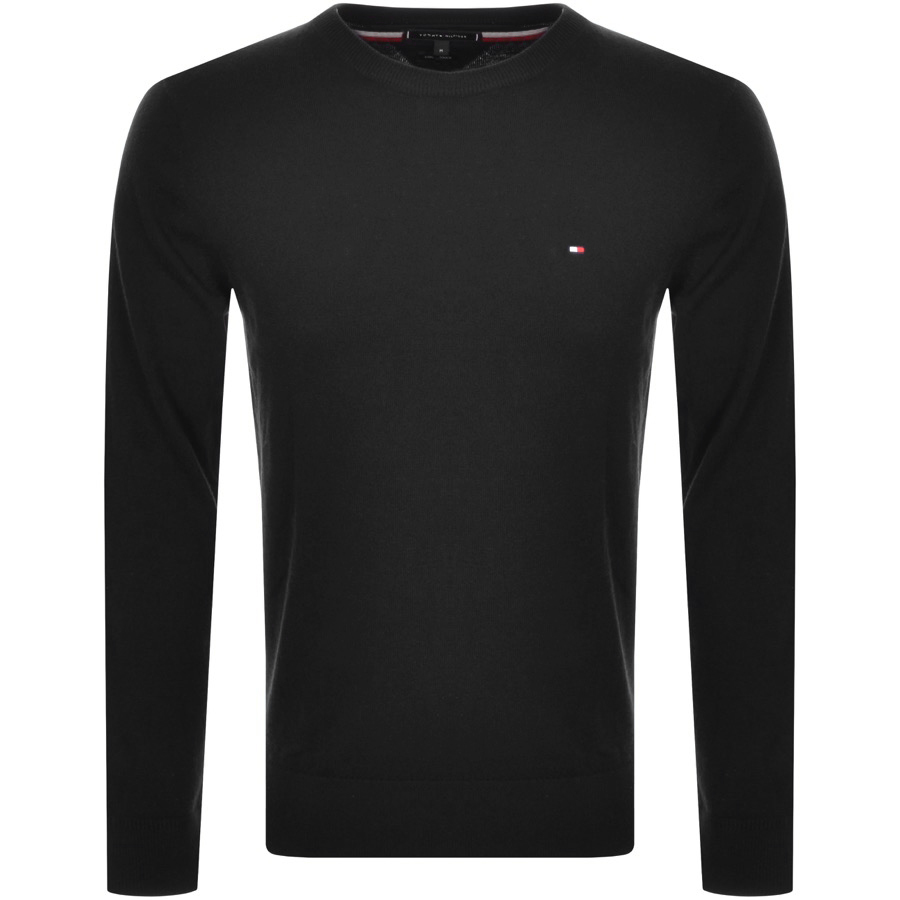 tommy hilfiger black crew neck jumper