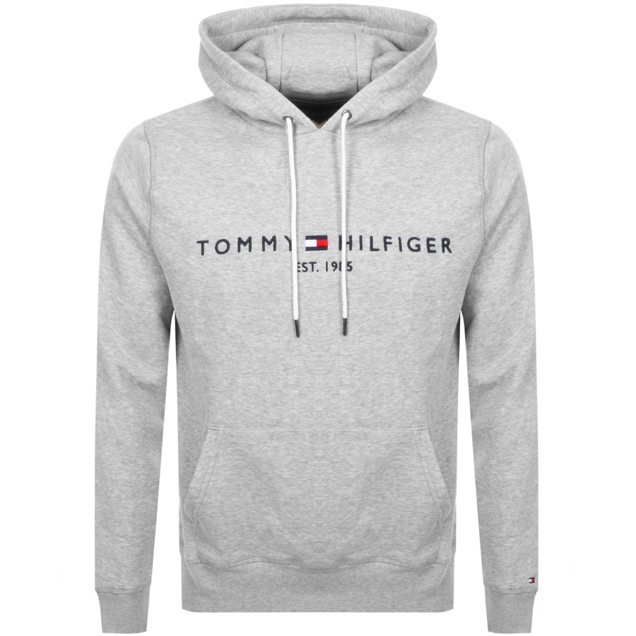 tommy hilfiger drawstring logo hoodie