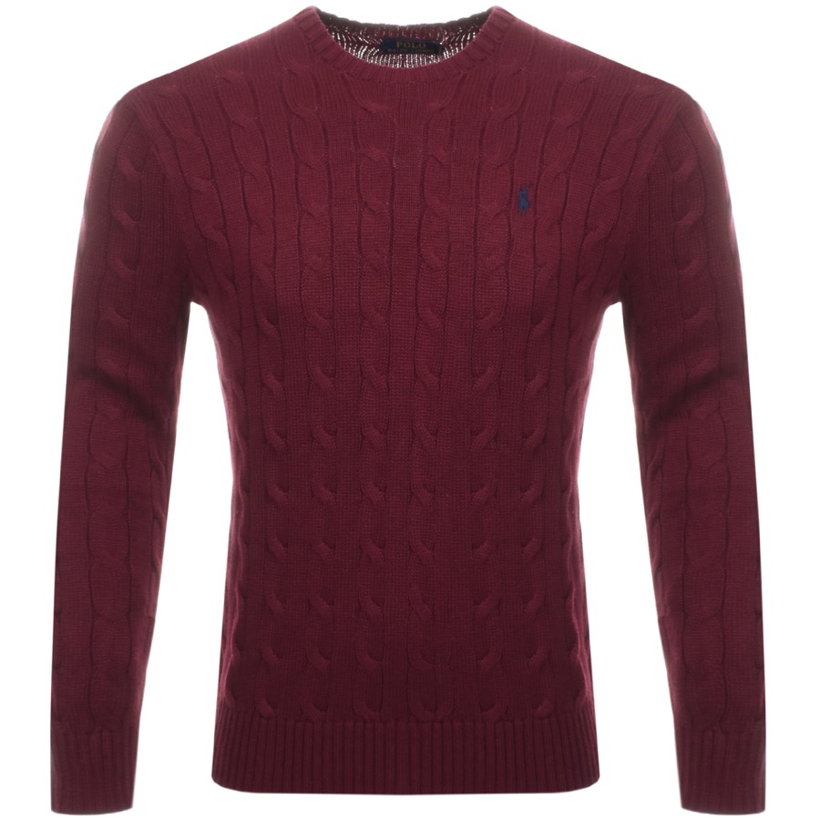 ralph lauren burgundy jumper