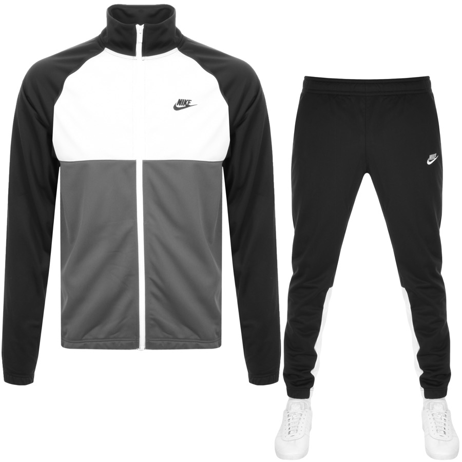 nike standard fit tracksuit black