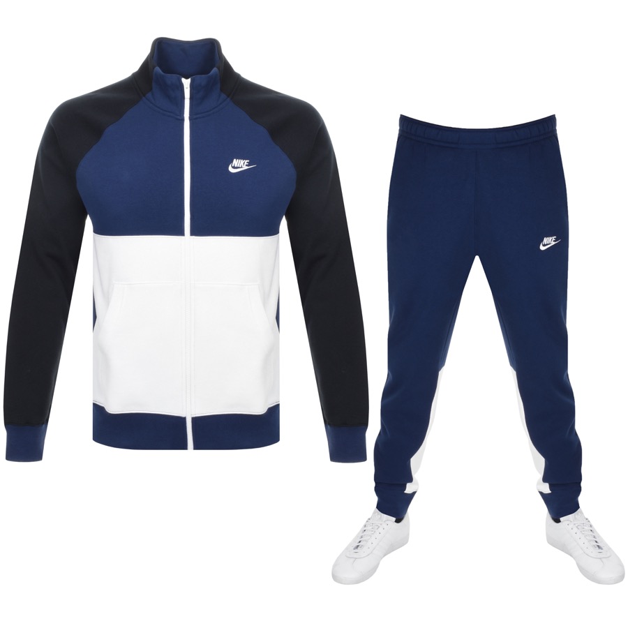 Nike Standard Fit Fleece Tracksuit Navy | Mainline Menswear